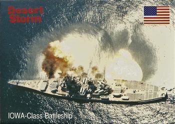 1991 DSI Desert Storm Weapons & Specifications #16 Iowa-Class Battleship Front