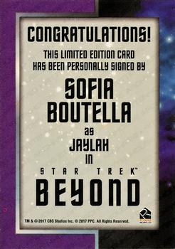 2017 Rittenhouse Star Trek Beyond - Autographs Classic Movie Design #NNO Sofia Boutella Back
