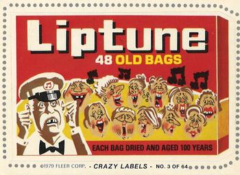 1979 Fleer Crazy Labels #3 Liptune Front