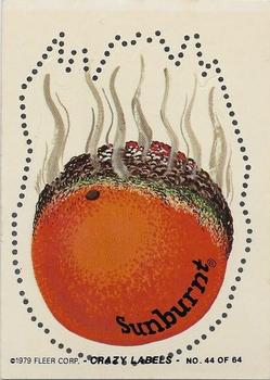 1979 Fleer Crazy Labels #44 Sunburnt Oranges Front