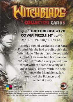 2014 Breygent Witchblade - Witchblade #170 Cover Puzzle #W8 It's not a sign of weakness that Sara Pezzini felt... Back
