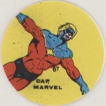1983 Ovaltine Marvel Super Heroes Stickers (Mexico) #67 Cap. Marvel (Captain Marvel) Front