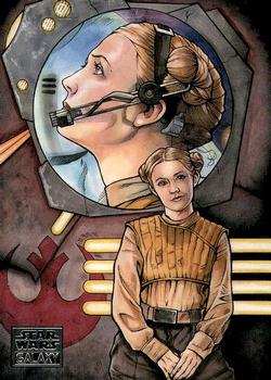 2018 Topps Star Wars Galaxy Series 8 #11 Hero of the Resistance Front