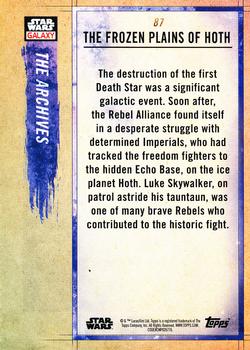 2018 Topps Star Wars Galaxy Series 8 #87 The Frozen Plains of Hoth Back