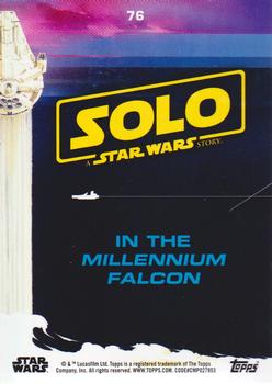 2018 Topps Solo: A Star Wars Story - Black #76 In the Millennium Falcon Back