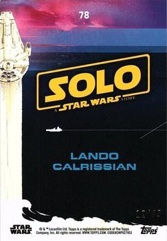 2018 Topps Solo: A Star Wars Story - Pink #78 Lando Calrissian Back