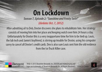 2016 Breygent Dexter Season 7 & 8 #4 On Lockdown Back