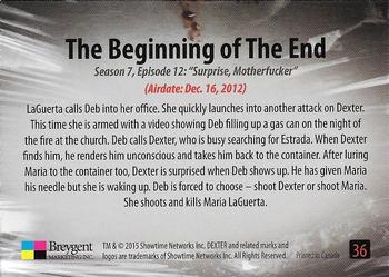 2016 Breygent Dexter Season 7 & 8 #36 The Beginning of the End Back