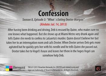 2016 Breygent Dexter Season 7 & 8 #45 Confession Back