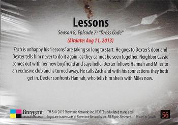2016 Breygent Dexter Season 7 & 8 #56 Lessons Back
