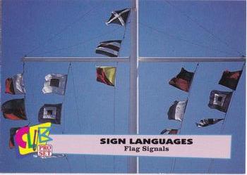 1992 Club Pro Set Sign Languages #7 Flag Symbols Front