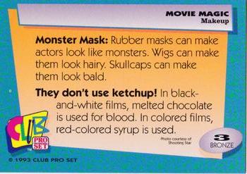 1993 Club Pro Set Movie Magic #3 Makeup Back