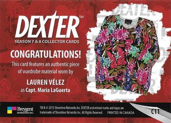 2016 Breygent Dexter Season 7 & 8 - Costume #C11 Lauren Vélez Back