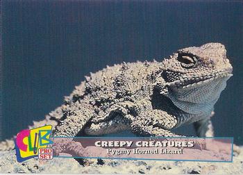 1992 Club Pro Set Creepy Creatures - Silver #14 Pygmy Horned Lizard Front