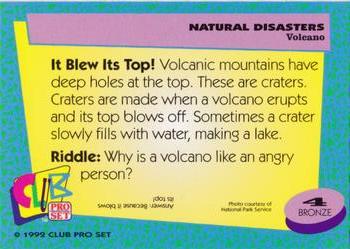 1992 Club Pro Set Natural Disasters #4 Volcano: It Blew Its Top! Back