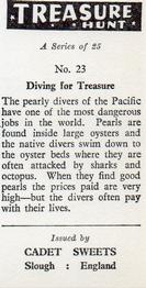 1964 Cadet Sweets Treasure Hunt #23 Diving for Treasure Back