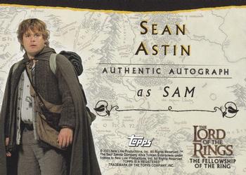 2001 Topps Lord of the Rings: The Fellowship of the Ring - Autographs #NNO Sean Astin Back