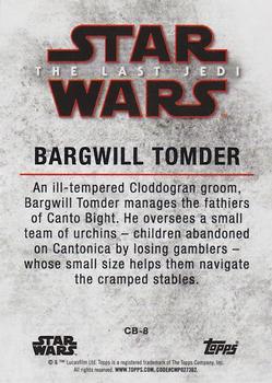 2018 Topps Star Wars The Last Jedi Series 2 - Patron of Canto Bight #CB-8 Bargwill Tomder Back