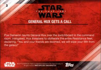2018 Topps Star Wars The Last Jedi Series 2 - Blue #3 General Hux Gets a Call Back