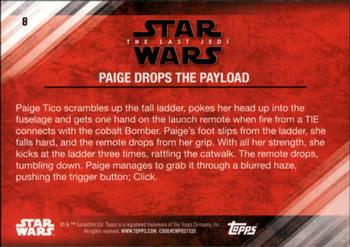 2018 Topps Star Wars The Last Jedi Series 2 - Blue #8 Paige Drops the Payload Back