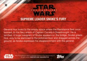 2018 Topps Star Wars The Last Jedi Series 2 - Blue #10 Supreme Leader Snoke's Fury Back