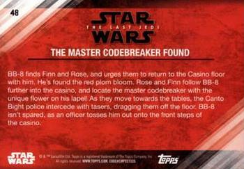 2018 Topps Star Wars The Last Jedi Series 2 - Blue #48 The Master Codebreaker Found Back