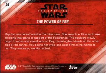 2018 Topps Star Wars The Last Jedi Series 2 - Blue #98 The Power of Rey Back