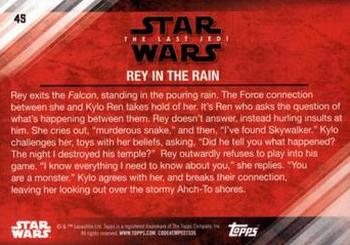 2018 Topps Star Wars The Last Jedi Series 2 - Purple #45 Rey in the Rain Back
