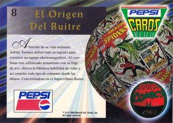1994 Pepsi Marvel #8 Vulture vs. Spiderman Back