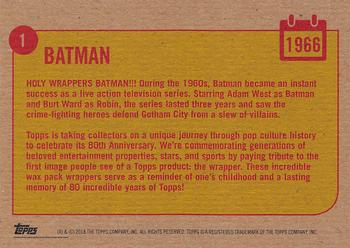 2018 Topps 80th Anniversary Wrapper Art #1 1966 Batman Back