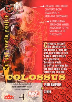 2018 Fleer Ultra X-Men #44 Colossus Back