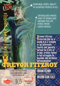 2018 Fleer Ultra X-Men #103 Trevor Fitzroy Back