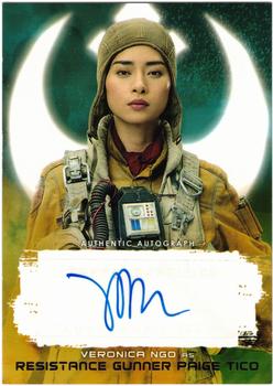 2018 Topps Star Wars The Last Jedi Series 2 - Autographs Gold #NNO Veronica Ngo Front