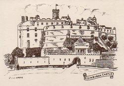 1954 E.D.L. Moseley Historical Buildings #10 Edinburgh Castle Front