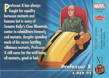 2018 Fleer Ultra X-Men - X-Men '92 #X1 Professor X Back
