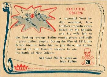 1961 Fleer Pirates Bold (R730-4) #20 Jean Lafitte Back