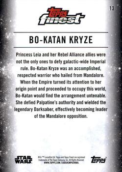 2018 Topps Finest Star Wars #13 Bo-Katan Kryze Back