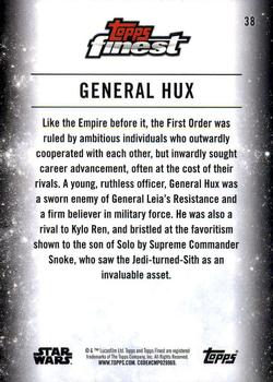 2018 Topps Finest Star Wars #38 General Hux Back