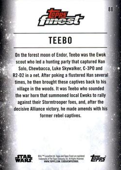 2018 Topps Finest Star Wars #88 Teebo Back