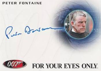2012 Rittenhouse James Bond 50th Anniversary Series 1 - 40th Anniversary Design Autographs #A204 Peter Fontaine Front
