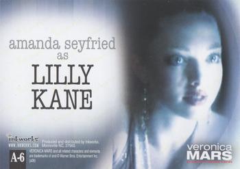 2006 Inkworks Veronica Mars Season 1 - Autographs #A-6 Amanda Seyfried Back