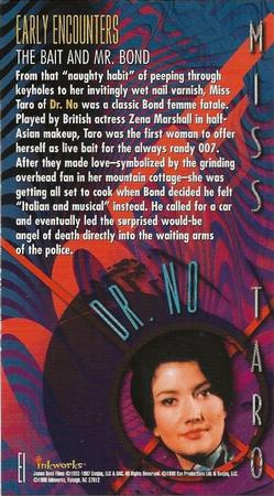 1998 Inkworks The Women of James Bond - Early Encounters #E1 Zena Marshall / Miss Taro Back