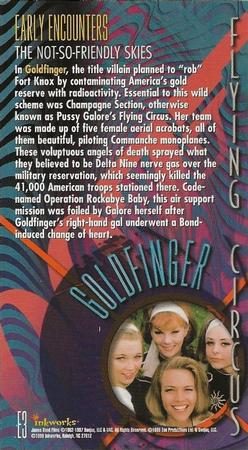 1998 Inkworks The Women of James Bond - Early Encounters #E3 Pussy Galore's Flying Circus Back