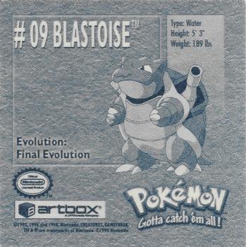 1999 Artbox Pokemon Stickers Series 1 #9 Blastoise Back