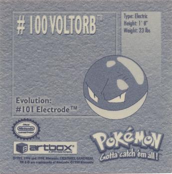1999 Artbox Pokemon Stickers Series 1 #100 Voltorb Back
