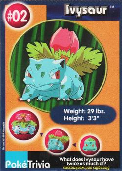 1999 Burger King Pokemon #2 Ivysaur Front