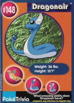1999 Burger King Pokemon #148 Dragonair Front