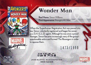 2018 Upper Deck Marvel Masterpieces #1 Wonder Man Back