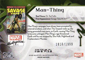 2018 Upper Deck Marvel Masterpieces #25 Man-Thing Back