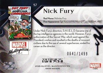 2018 Upper Deck Marvel Masterpieces #57 Nick Fury Back